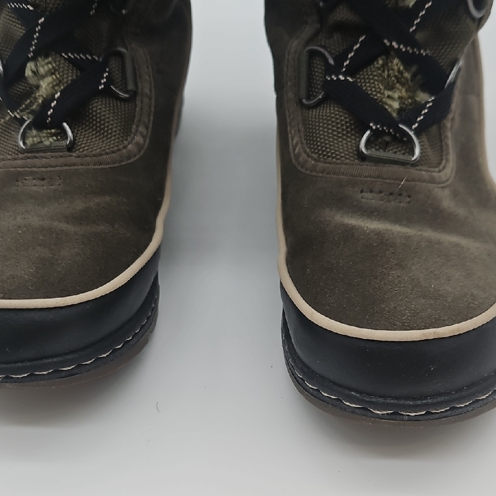 Sorel Women's Tall Olive Winter Boots with Faux Fur Trim - Picture 2 of 15